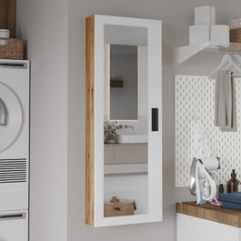Hanah Home Estantería para Baño Lun1-Aw Pino Atlántico y Blanco